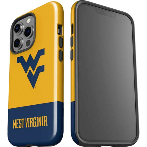 West Virginia University WV Yello split iPhone 15 Pro Impact Case